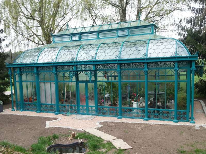 Glass Victorian Steel Garden Greenhouse For Sale